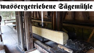 historische Maschinentechnik wassergetriebene Sägemühle [upl. by Atik317]