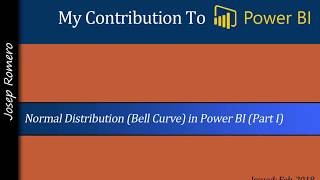 Normal Distribution Gauss Curve in Power BI Part I [upl. by Annairba]