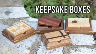 Making Small Keepsake Boxes with Various Lid Designs [upl. by Simara]