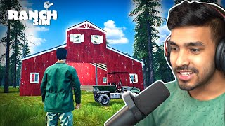 I BUILD A BIG BARN HOUSE  RANCH SIMULATOR GAMEPLAY 3 [upl. by Philipines]