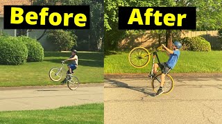 Noah Johnson 1 Year Wheelie Progression [upl. by Allenod273]