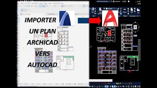 IMPORTER UN PLAN ARCHICAD VERS AUTOCAD [upl. by Gnay]