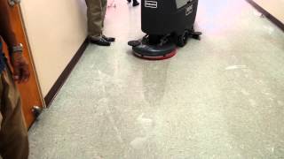 Waxie demo with Nilfisk Advance SC500 REV scrubber [upl. by Kenimod689]