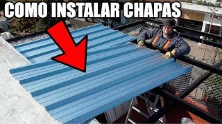 Como instalar chapas en techo [upl. by Eisiam]