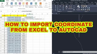 How to import coordinate from excel to autocad [upl. by Hulda711]