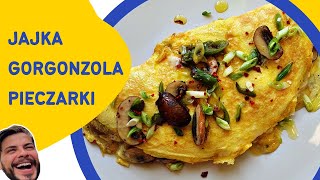 Omlet z serem gorgonzola i pieczarkami [upl. by Onitsoga]