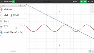 Learn Desmos Tangent Line Slider [upl. by Leahcimnaes]