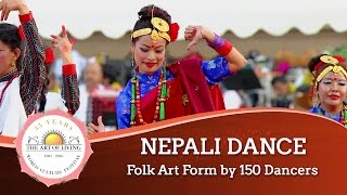 Nepali Dance  Folk Art Form Nepal  World Culture festival 2016 [upl. by Nnylecoj]