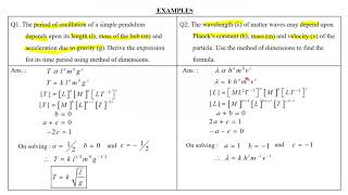 Deriving an dimensional formula or equation [upl. by Eybbob]