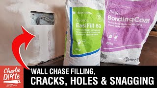 How to Fill Wall Chases Cracks amp Holes [upl. by Pickens570]