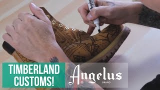 Custom Timberlands  Angelus Dye Liners  Angelus Suede Dye [upl. by Assirok]