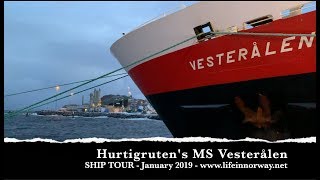 Hurtigruten Ship Tour MS Vesterålen [upl. by Aldus967]