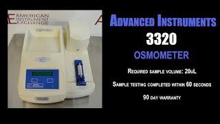 Advanced Instruments model 3320 osmometer 3350H METER [upl. by Calvina]