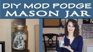 Mod Podge Mason Jar  19 [upl. by Mariko]