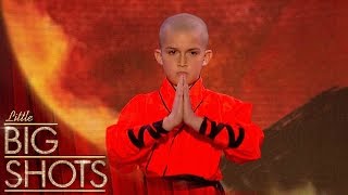 Shaolin Kung Fu Warrior stuns the audience  Little Big Shots [upl. by Hakym]