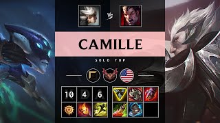 Camille Top vs Darius  NA Grandmaster Patch 2504 [upl. by Arratahs465]