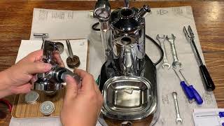 La Pavoni lever machine  regular maintenance group head [upl. by Giesecke]