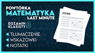 MATEMATYKA  To musisz powtórzyć  Egzamin Ósmoklasisty 2025 [upl. by Derfniw]