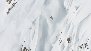 Skier Outruns Massive Avalanche [upl. by Ellezaj]