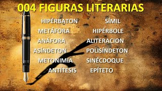 FIGURAS LITERARIAS hipérbaton metáfora hipérbole anáfora asíndeton antítesis epíteto [upl. by Backer]