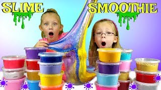 Mixing ALL MY SLIMES Giant DIY Slime Smoothie [upl. by Eilrak409]