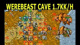 Tibia · Hunt Guide 2019 · Mage 120 · 17KKH AT 130 · Werebeast Cave Edron Solo Hunting [upl. by Moishe]