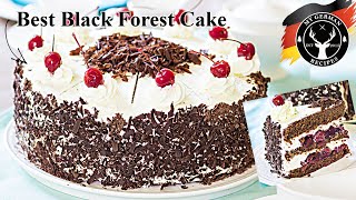 The best Black Forest Cake  How to Bake Authentic Schwarzwälder Kirschtorte [upl. by Viccora]