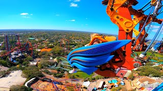 FaceFirst Dive Drop Tower Ride  Falcons Fury  Free Fall POV  Busch Gardens [upl. by Ahsienat]