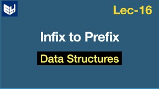 Infix to Prefix conversion  Examples  DS  Data Structures  Lec16  Bhanu Priya [upl. by Siurad]