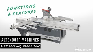 The new Altendorf F 25  A sliding table saw for everyone [upl. by Ninette]