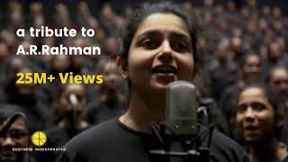 1000 AllGirl Choir pay tribute to AR Rahman at Bollywood Parks Dubai [upl. by Cesya]