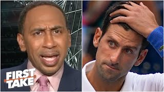 Stephen A is disgusted by Novak Djokovic’s disqualification  First Take [upl. by Anasiul863]