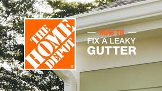 How To Fix A Leaky Gutter  The Home Depot [upl. by Eclud]