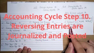 Basic Accounting  Accounting Cycle Step 10 Reversing Entries are Journalized and Posted Part 1 [upl. by Emmy]