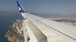 Turkish Airlines Anadolujet  B737800 Prishtina to Antalya Full Flight [upl. by Catharina]