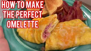 How To Make The PERFECT Omelette Ham and Cheese omelet [upl. by Mencher]