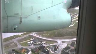 Wideroe turbulent landing in Hammerfest Norway [upl. by Vevine]