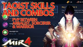 MIR4  TAOISTS SKILLS amp COMBOS TAGALOG [upl. by Yrolg]