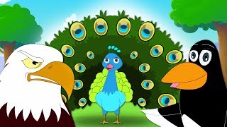 Aesops Fables  The Peacock And The Magpie  HooplaKidz [upl. by Nodnab]