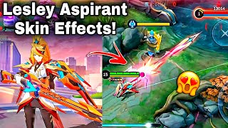 LESLEY ASPIRANT SKIN NEW EFFECTS amp ENTRANCE ANIMATION😍 [upl. by Rehoptsirhc]