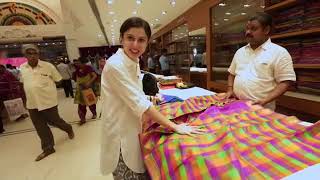 KANCHIPURAM SILK SAREE SHOPPING  NALLI SILKS CHENNAI [upl. by Pearlman347]