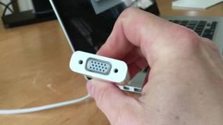 Connect Your MacBook Pro to a Desktop Monitor With Apples Mini DisplayPort to VGA Adapter [upl. by Lonni]