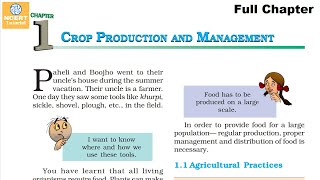 Crop Production and Management  Class 8 Science Chapter 1 Full Chapter [upl. by Eaves]