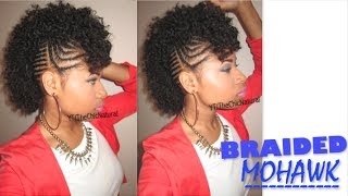 BAWSE BRAIDED MOHAWK  Natural Hair Tutorial [upl. by Alistair]