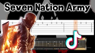 Seven Nation Army  Guitar tutorial TAB [upl. by Kealey828]