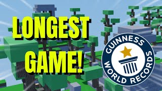 The Worlds LONGEST Game Of ROBLOX BEDWARS [upl. by Amann]