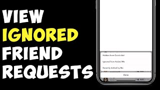 How To View Ignored Friend Requests On Snapchat [upl. by Hgielar]