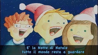 E la notte di Natale con testo Official lyrics  Piccolo Coro della Daigo Music School [upl. by Esinyt]