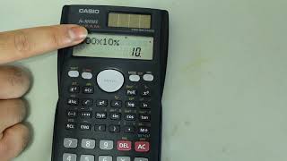 Percentages on Casio Scientific Calculator [upl. by Ordnagela267]