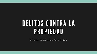 Delitos de usurpación y daños [upl. by Atsyrc]